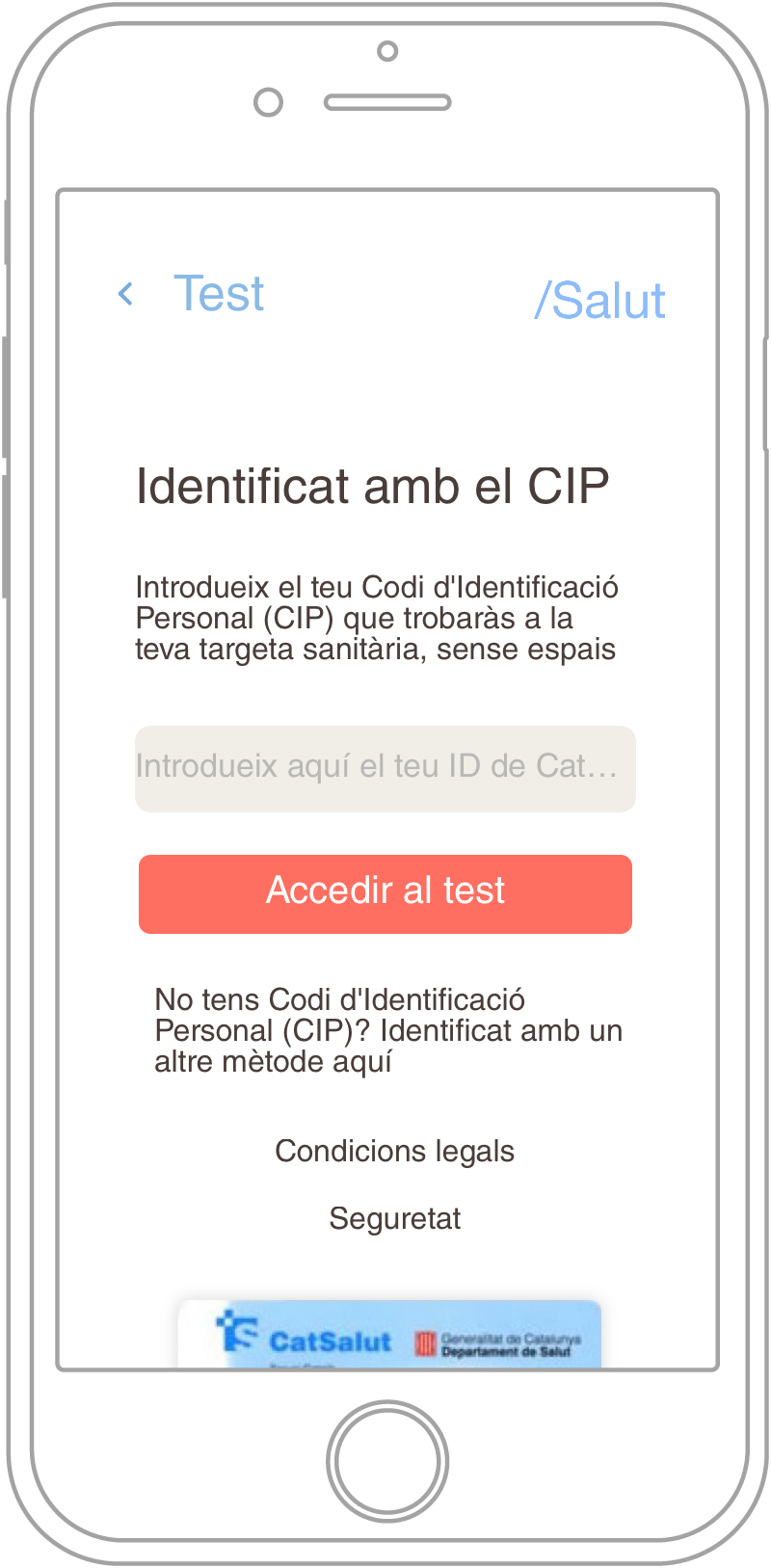 Captura de l'aplicació STOP COVID-19 CAT