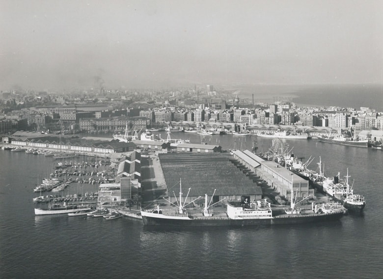 1950. Muelle de España en la década de los 50-60
