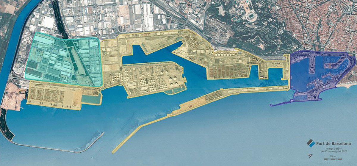 Mapa del port de Barcelona