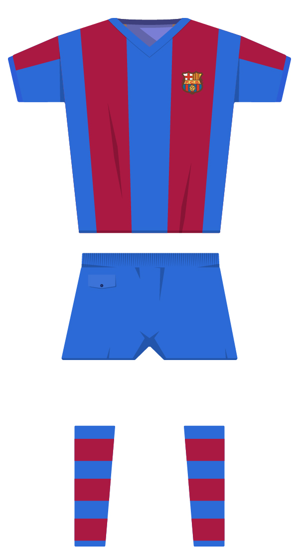 Summer first team kit season 1970/1971 - 1978/1979